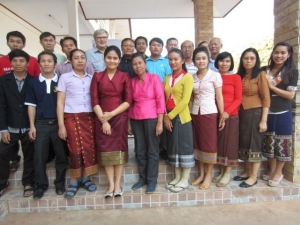 Deltagare på ledarskolningen i Laos i januari 2014.
